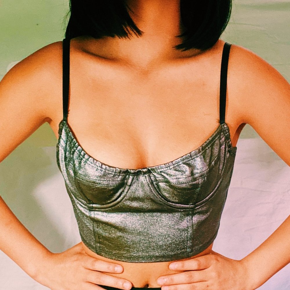 American Apparel Metallic crop top